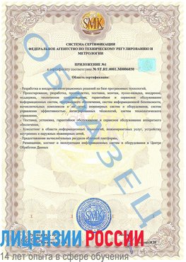 Образец сертификата соответствия (приложение) Выборг Сертификат ISO 27001