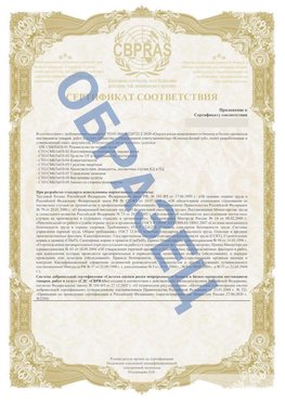 Образец Приложение к СТО 01.064.00220722.2-2020 Выборг Сертификат СТО 01.064.00220722.2-2020 