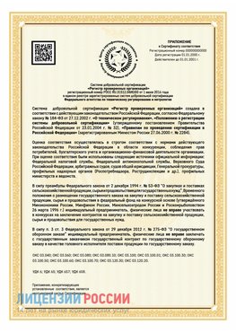Приложение к сертификату для ИП Выборг Сертификат СТО 03.080.02033720.1-2020